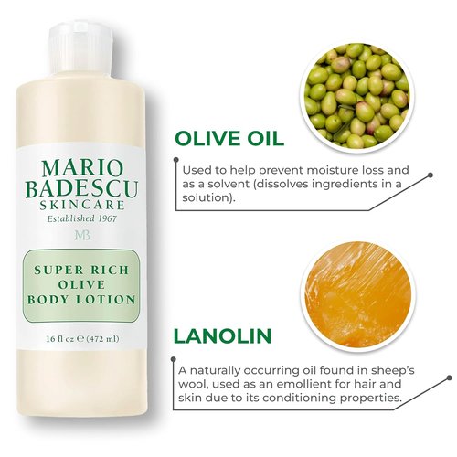 Mario Badescu Body Lotion - Nourishing & Softening Moisturizer for All Skin Types | 8 oz