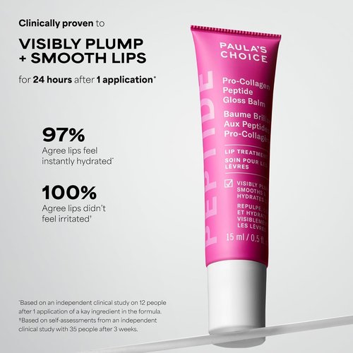 Paula's Choice Pro-Collagen Lip Balm - Hydrating & Smoothing Gloss for Fuller Lips | Sheer Tint, Non-Sticky
