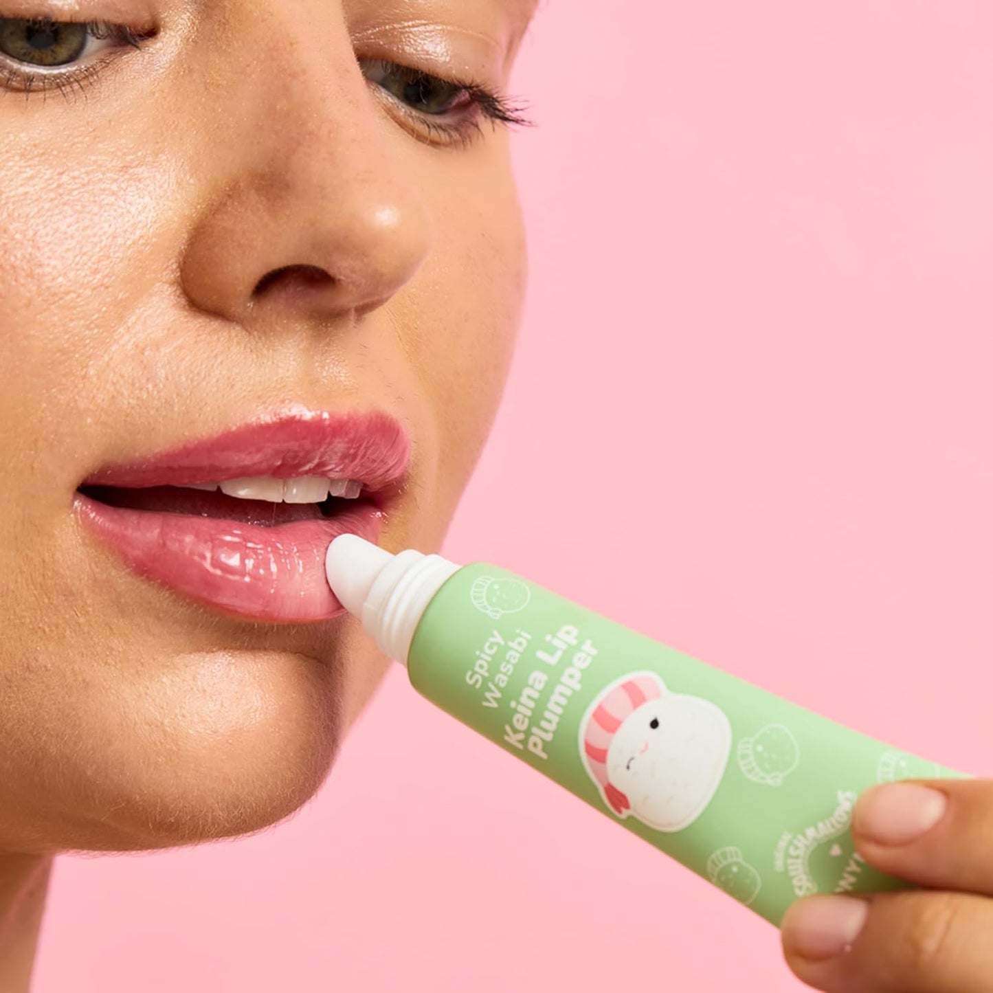 TONYMOLY Keina Keychain Lip Gloss - Spicy Wasabi Sheer Hydrating Formula, 11ml | Plumping & Non-Sticky Shine
