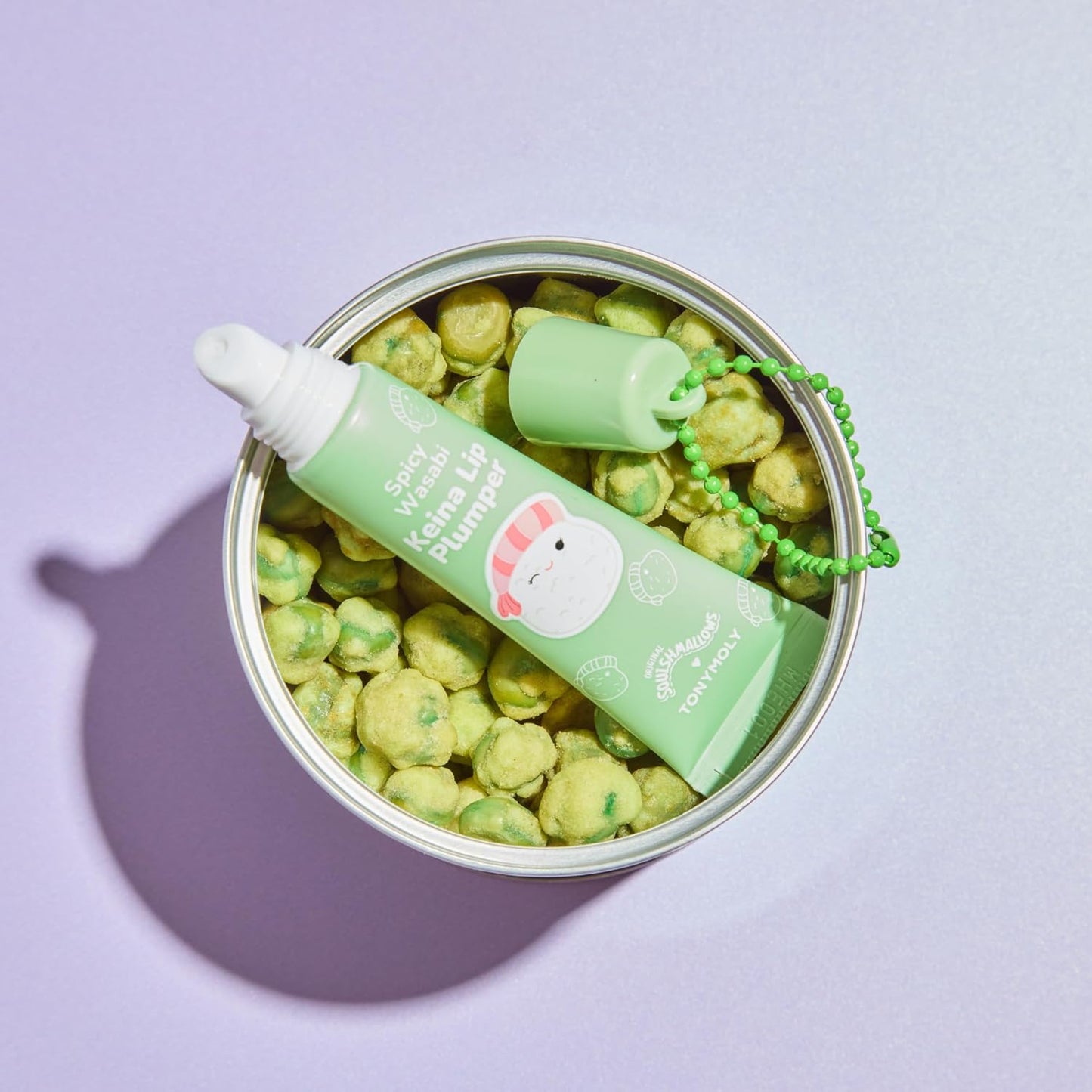 TONYMOLY Keina Keychain Lip Gloss - Spicy Wasabi Sheer Hydrating Formula, 11ml | Plumping & Non-Sticky Shine