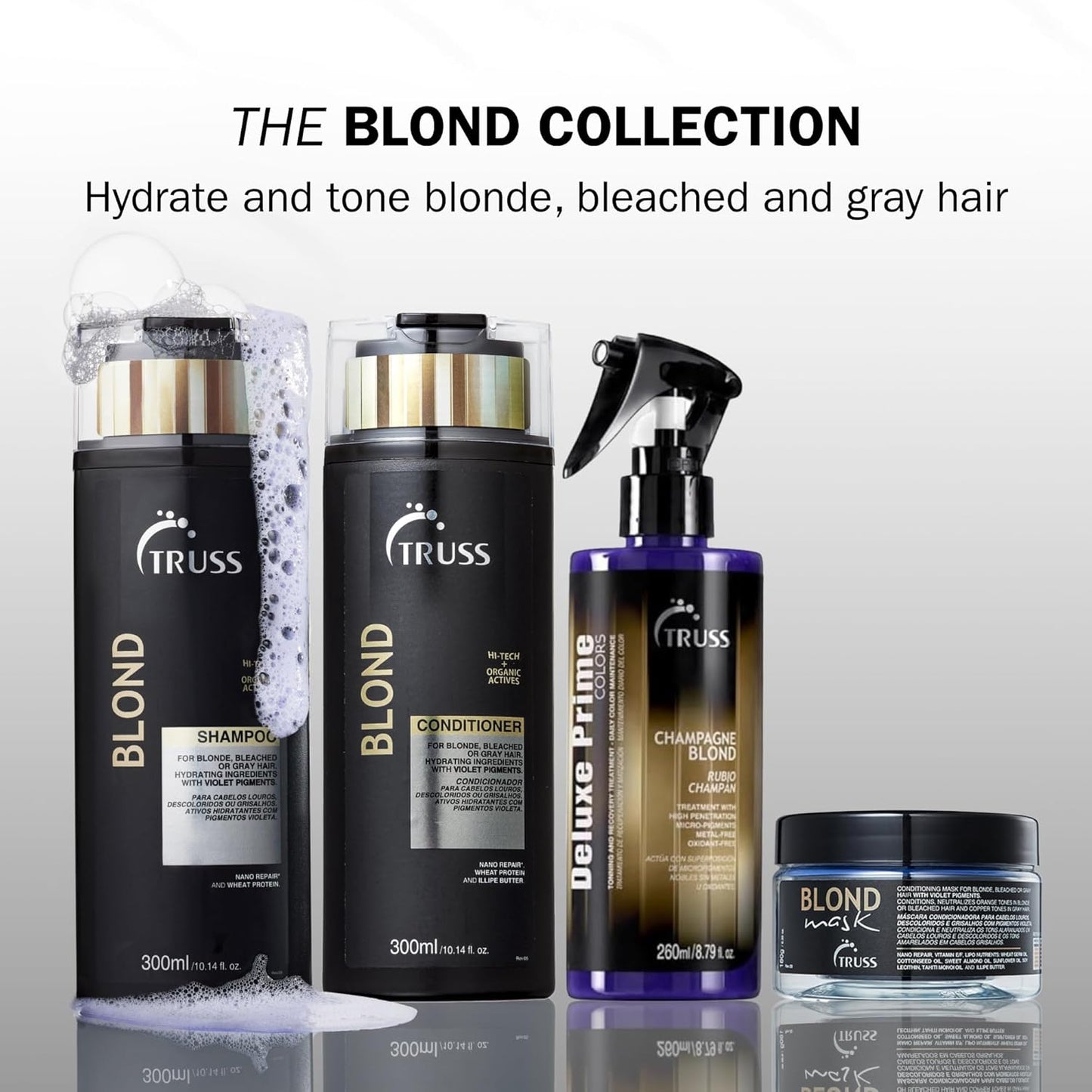 TRUSS Purple Hair Spray | Blonde Toner & Lightening Spray - Deluxe Prime Champagne Blonde (8.79 Oz)