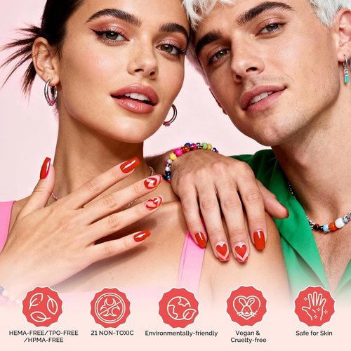 MelodySusie Gel Nail Polish Set - Highly Pigmented HEMA-Free Formula | 6 Macaron Colors in Gift Box