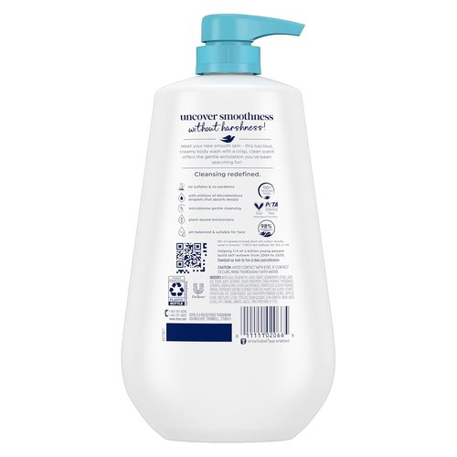 Dove Body Wash - Gentle Exfoliating Cleanser with Sea Minerals | 30.6 oz for Soft, Moisturized Skin