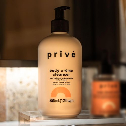 Privé Ultra-Hydrating Body Crème Cleanser - Moisturizing Formula for Dry Skin - Gentle Spa-Like Indulgence - 12 fl oz