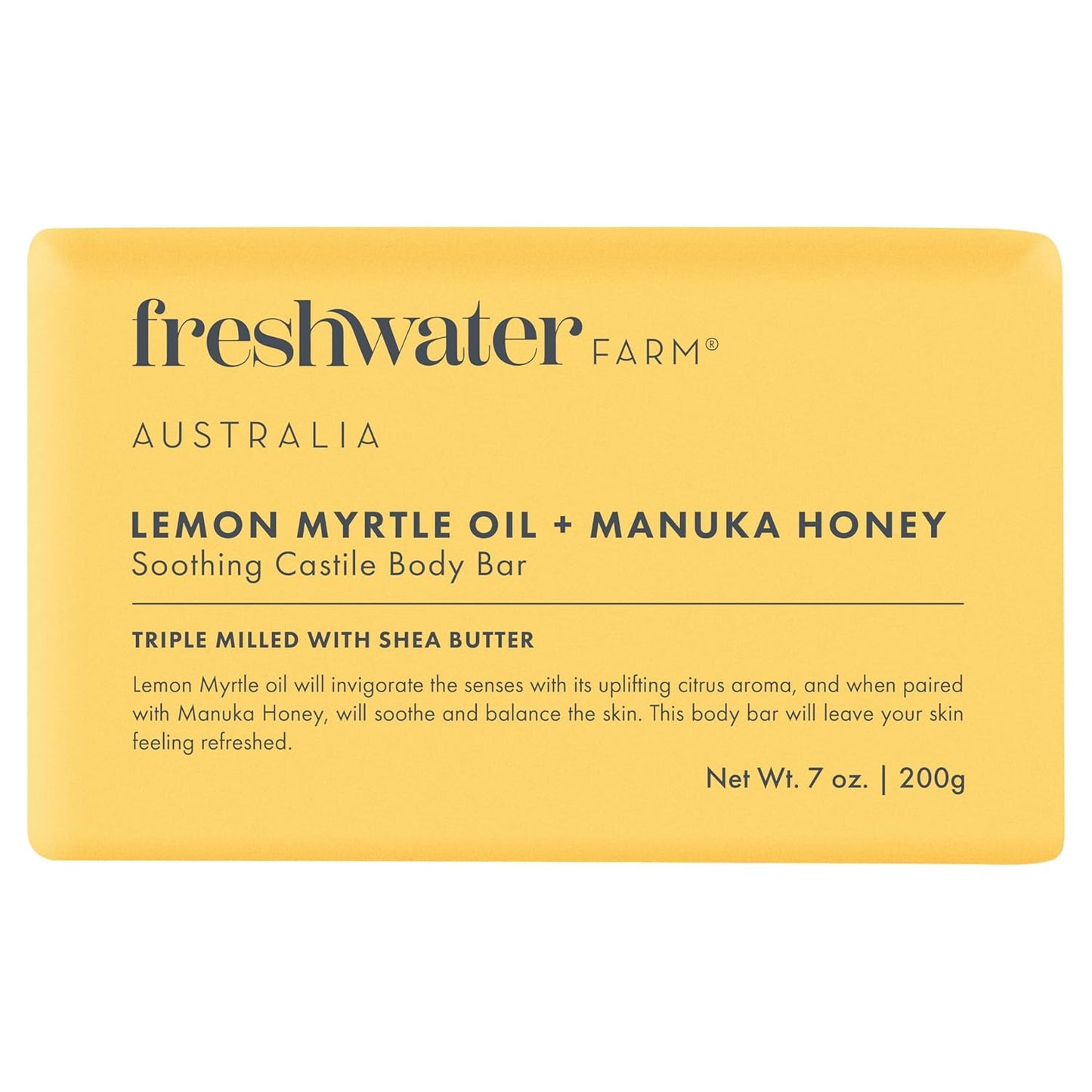 Skiennix Lemon Myrtle Oil Body Bar - Nourishing Manuka Honey Infusion | 5 oz