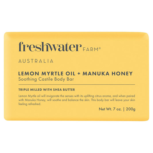 Skiennix Lemon Myrtle Oil Body Bar - Nourishing Manuka Honey Infusion | 5 oz