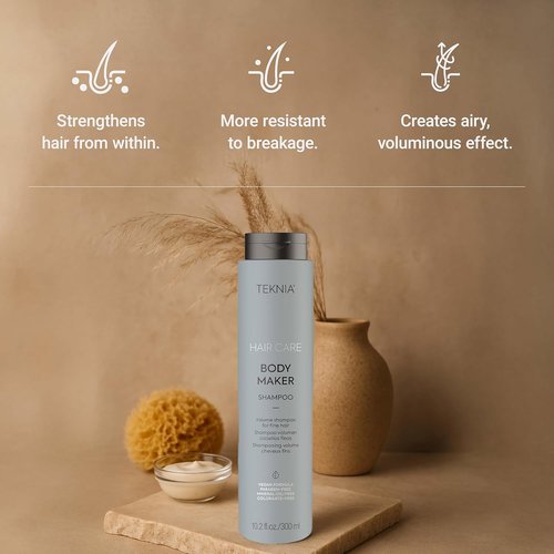 LAKMÉ Teknia Body Maker Shampoo - Volumizing Shampoo for Fine Hair | Boosts Volume & Shine