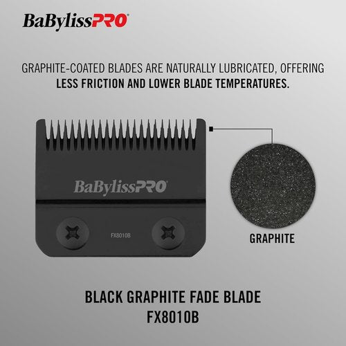 BaBylissPRO Barberology Fade Blade - Black Graphite Replacement for FX8010B Hair Clippers