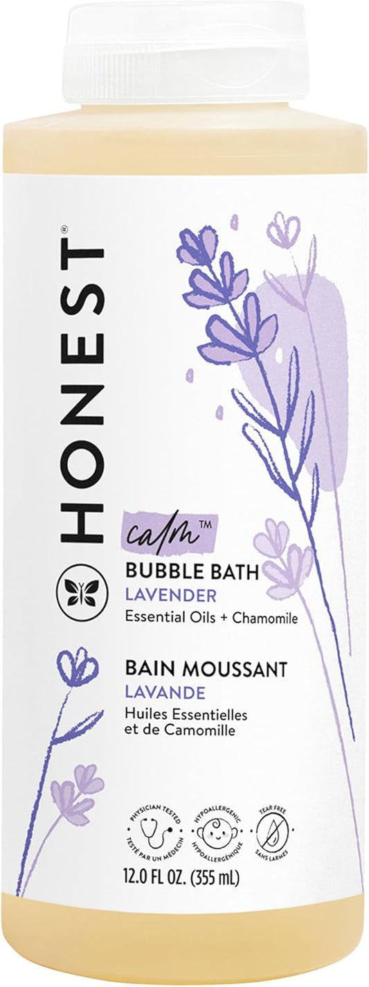 The Honest Company Foaming Bubble Bath - Tear-Free, Hypoallergenic Lavender Calm, 12 fl oz
