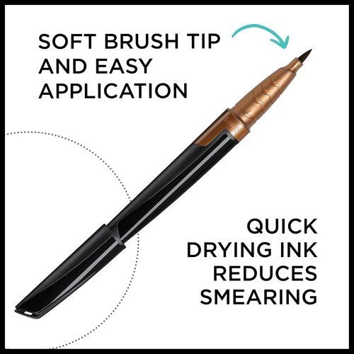 BIC BodyMark Freckle Pen - Soft Brush Tip for Natural Look | Dark Brown, 1 Count