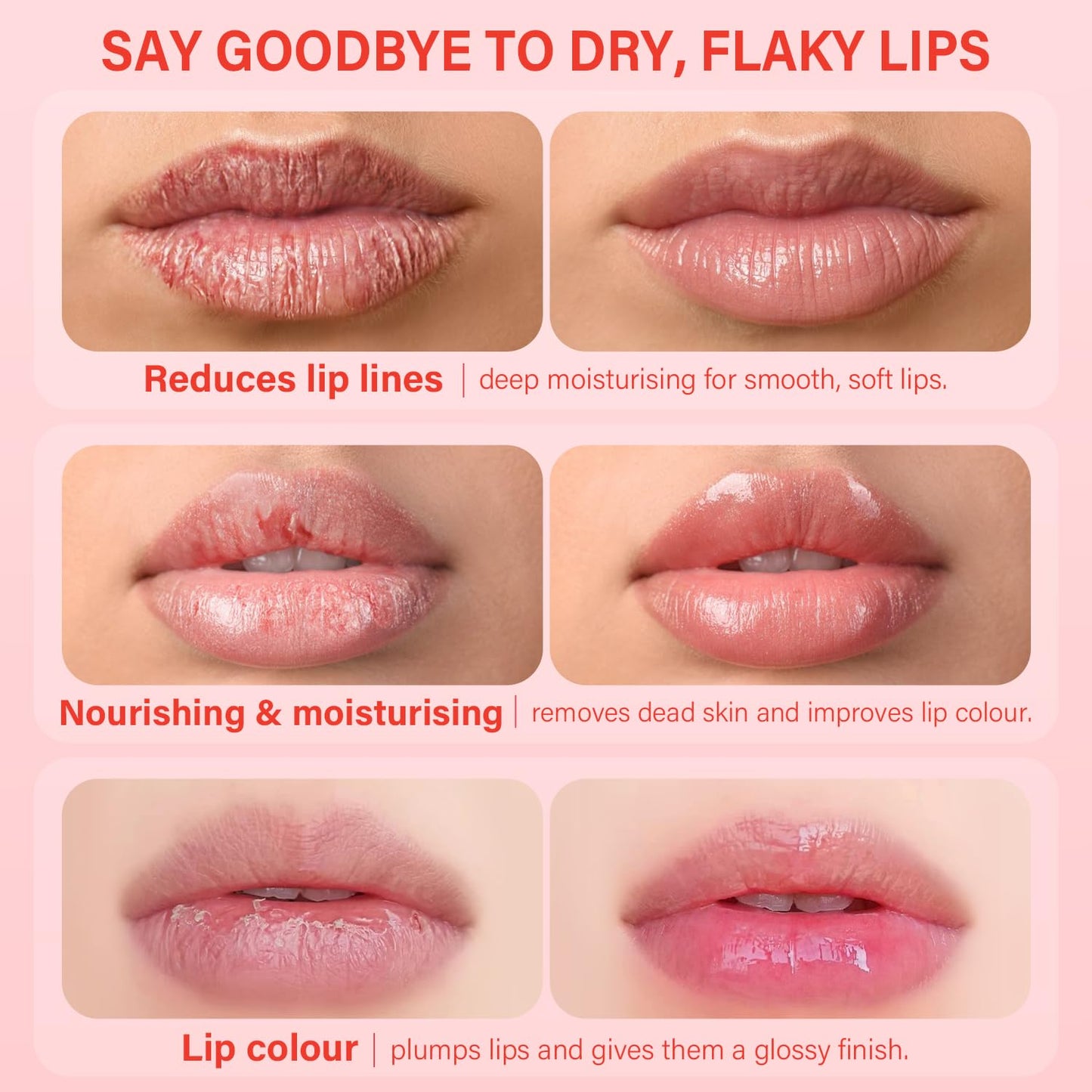 Skiennix Lip Mask Set - 4 Pcs Overnight Hydrating Lip Care with Shea Butter & Hyaluronic Acid