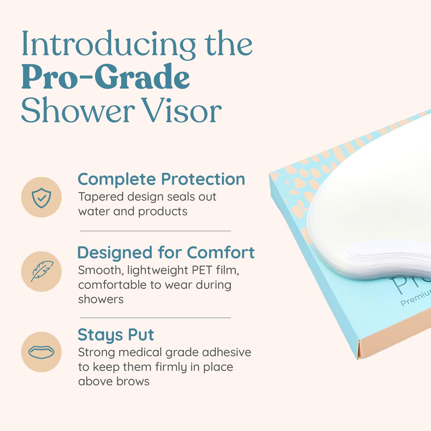 Eyelash Shield Shower Visor For Adults - 50 Eye Shields for After Surgery Shampoo, Microblading Supplies Permanent Makeup Supplies - Lash Guard - Eyelash Protector - Eye Shield After Cataract Surgery