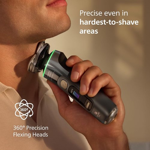 Philips Norelco Shaver i9000 Prestige - Ultra Wet & Dry Electric Shaver with SenseIQ Pro Technology | Dark Slate Finish, Triple Lift & Cut System