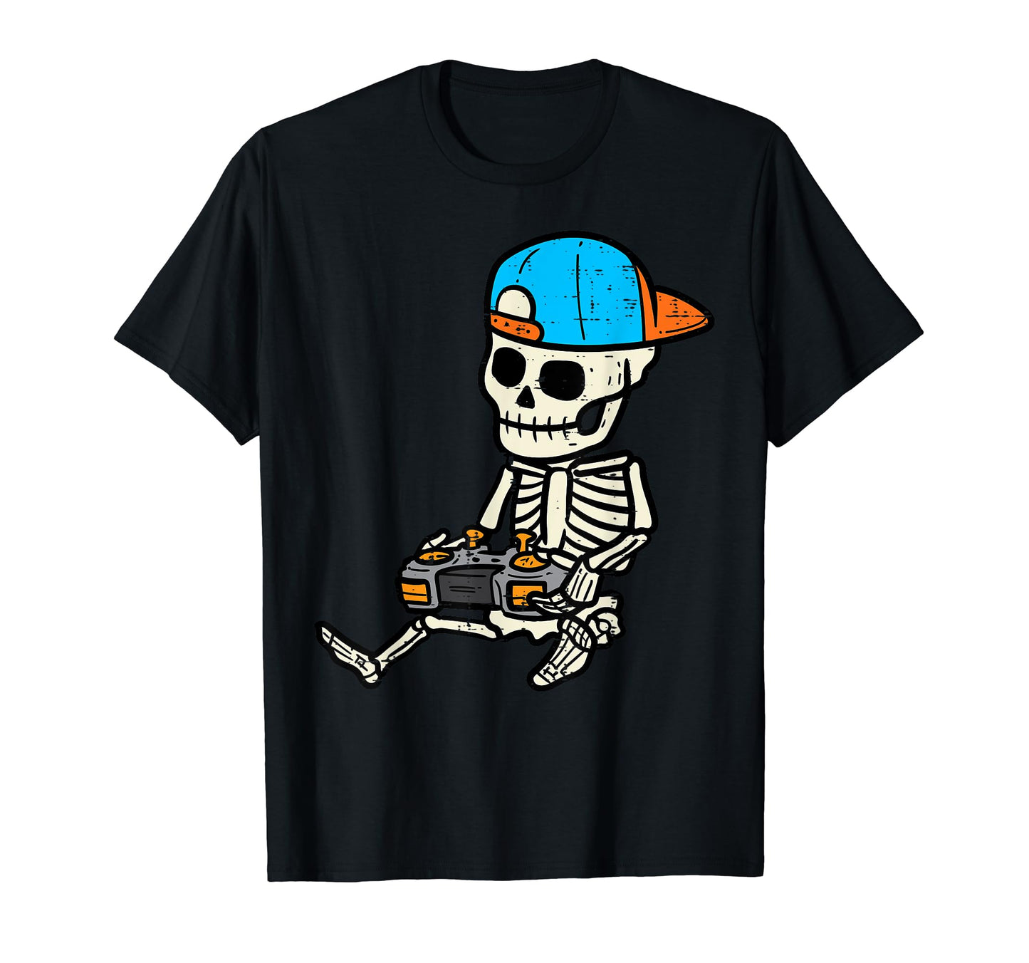 Gamer Skeleton Halloween Costume Boys Men Kids Youth Teens T-Shirt