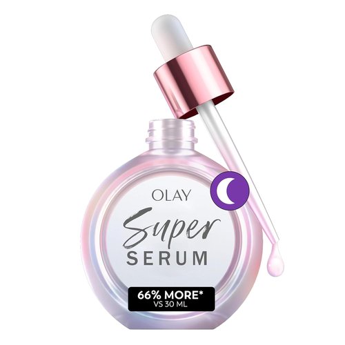 Olay Super Serum Night Repair - Fragrance-Free 5-in-1 Formula with Niacinamide & Peptides | 1.7 Oz