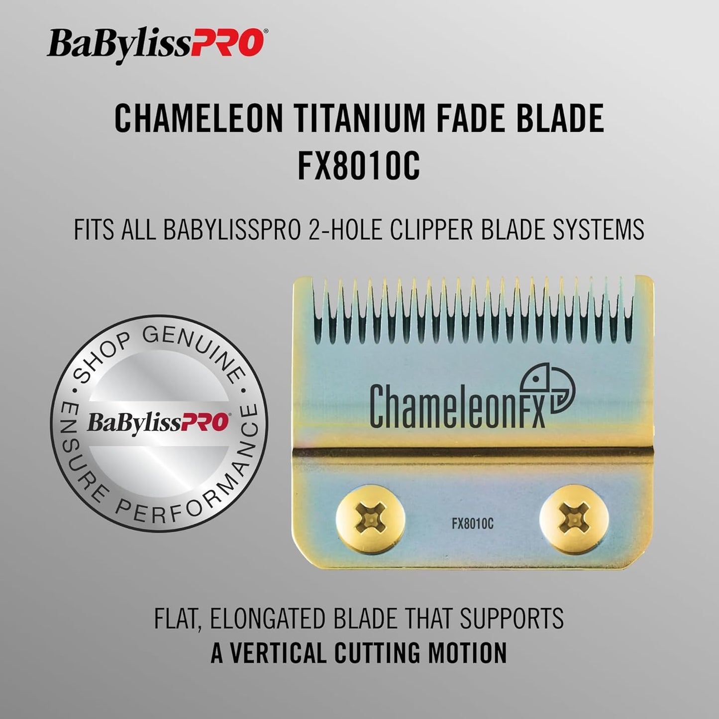 BaBylissPRO Fade Clipper Blades - Replacement for FX870, FX825, FX673 & Most 2-Hole Systems
