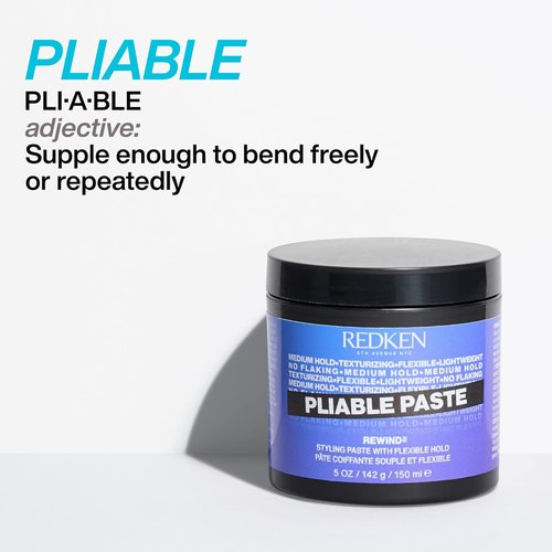 Redken Pliable Styling Paste - Flexible Hold For All Hair Types | Adds Lightweight Texture & Moisture
