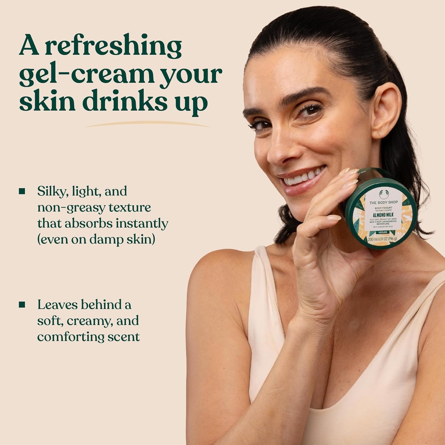 The Body Shop Almond Milk Essentials Set - Shower Cream, Hand Balm & Body Yogurt for Dry Skin | Vegan