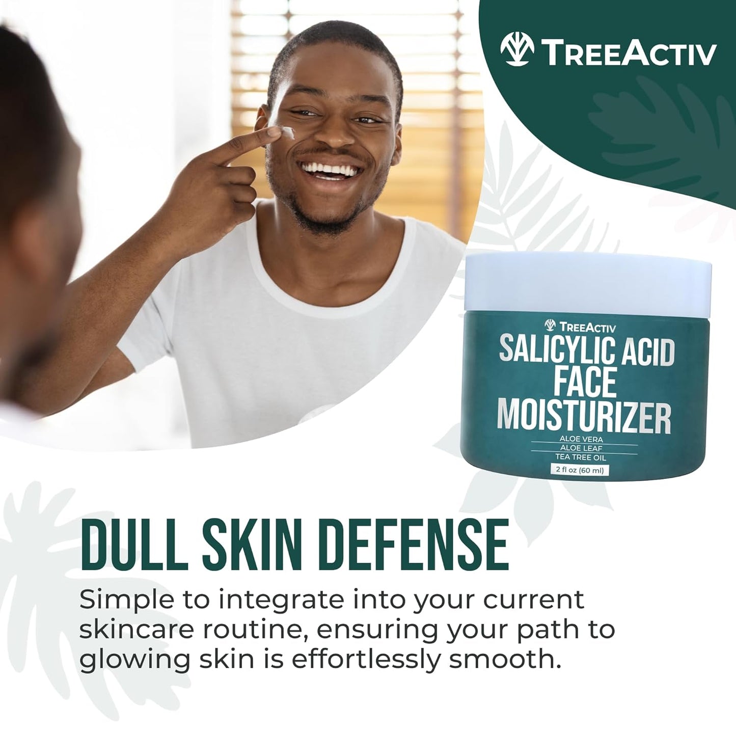 TreeActiv Acne Eliminating Face Cream - Tea Tree Moisturizing Formula for Fresh Skin | 2 fl oz