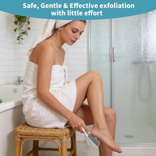 Fu Store Hard Skin Remover | Durable Foot File & Callus Remover for Soft, Smooth Feet (White)