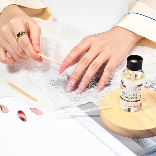 Makartt Nail Glue Remover for Press on Nails - 30ML Hema-Free, Glueoff Easy Removal Versatile Debonder for Glue on Tips, Regular Polish, Quick Glues and Semi-Cured Sticker DIY Manicure Supply
