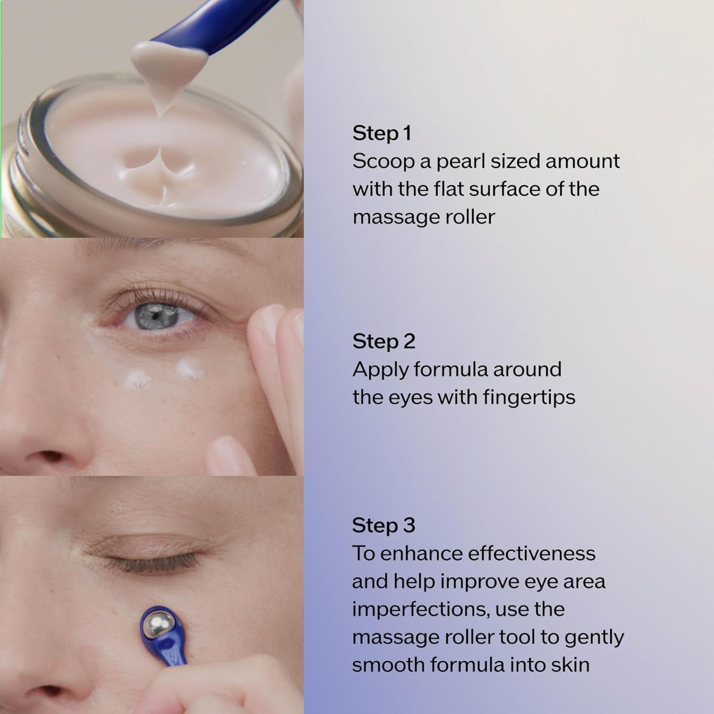 Shiseido Vital Perfection Eye Cream - Uplifting & Firming Formula - 15 mL with Massage Roller Tool