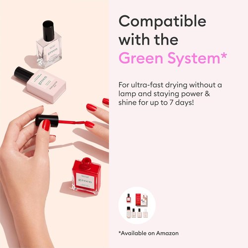 Manucurist Green Quick Dry Nail Polish - Dark Pansy Burgundy Red - 9-Free, Vegan & Non-Toxic - 0.5 fl oz
