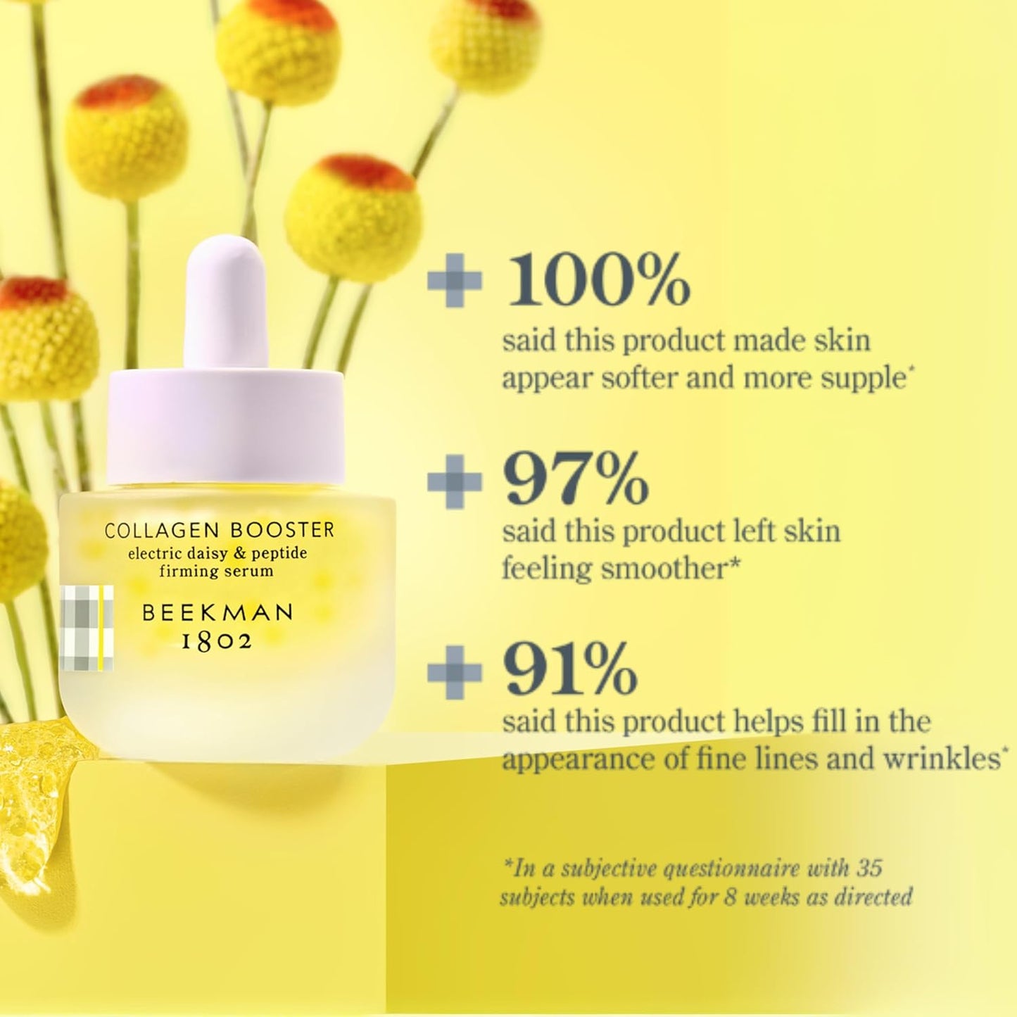 Beekman 1802 Collagen Booster Face Serum - Peptide & CoQ10 Formula for Firmness & Elasticity | Fragrance-Free, 0.5 fl oz