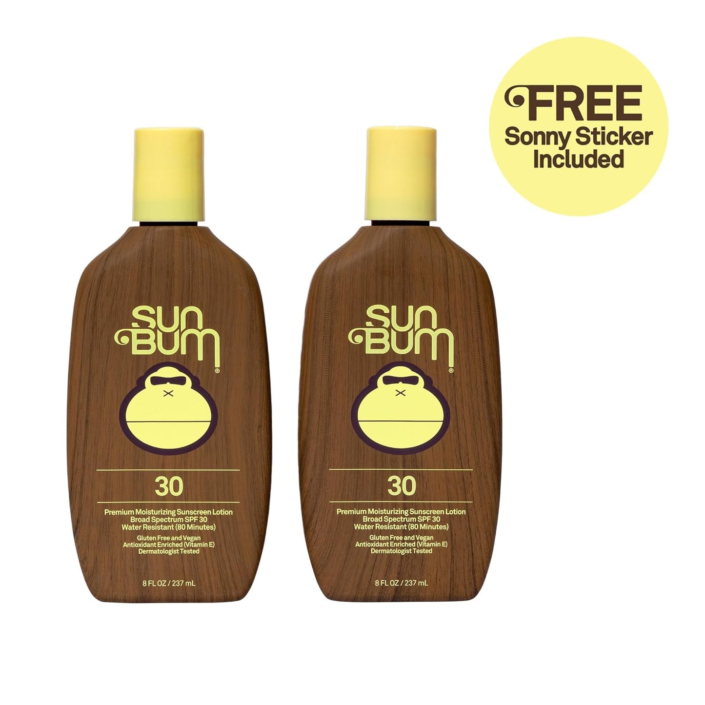 Sun Bum Sunscreen Lotion SPF 30 - Moisturizing, Vegan & Hawaii Compliant | 2 Pack, 8 oz