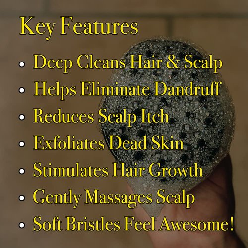 Pete & Pedro Scalp Massager Shampoo Hair Brush - Soft Silicone Bristles for Lather & Care | Dry Scalp Scrubber