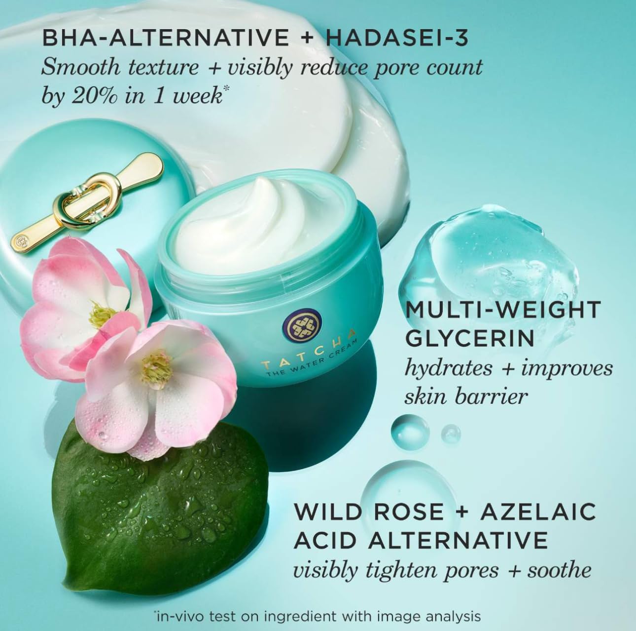 TATCHA The Water Cream - Hydrating Face Moisturizer for Pure, Poreless Skin | Optimal Hydration