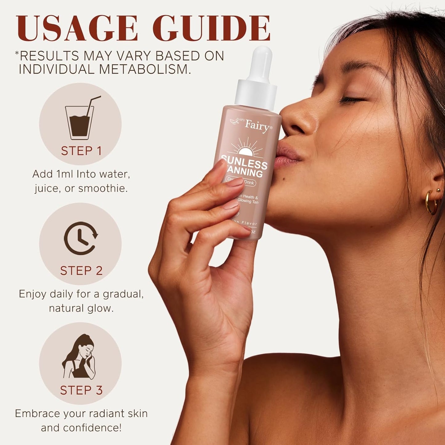 Skiennix Tanning Drops - Natural Sunless Tanning Solution for Face & Body | Enhances All Skin Tones