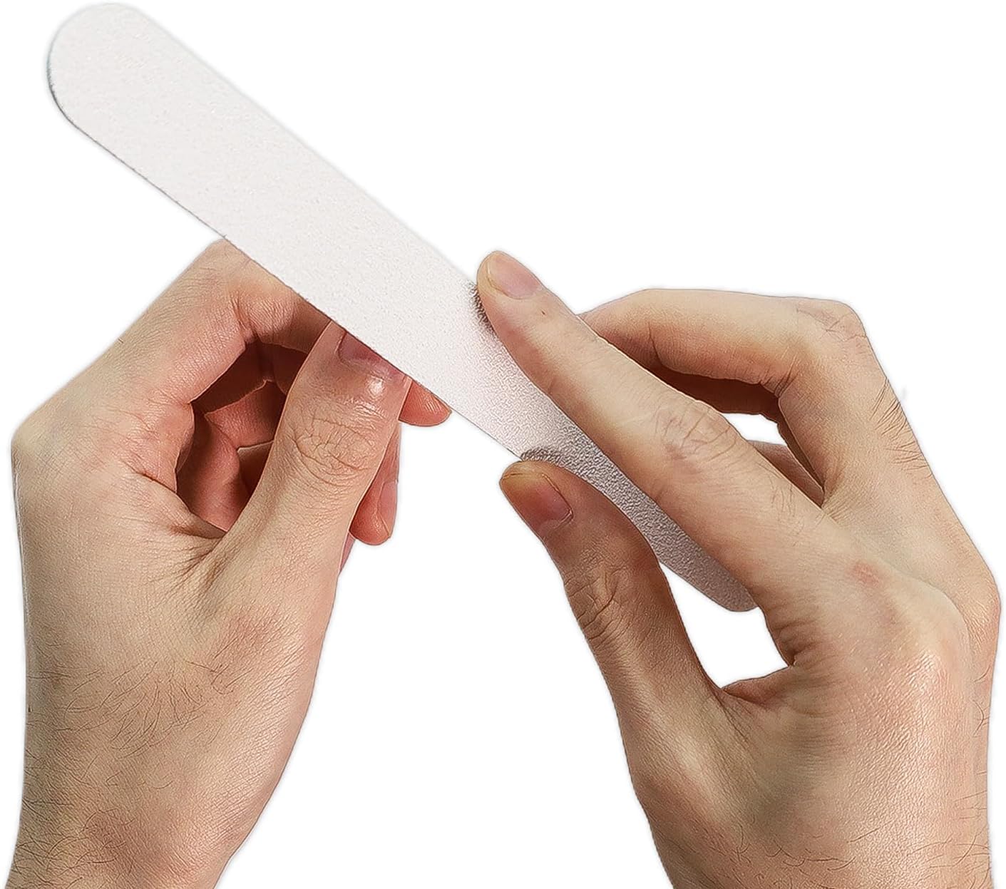 Skiennix White Nail Files - Professional 100/180 Grit Double-Sided Emery Boards | 12 Pack for Manicure & Pedicure