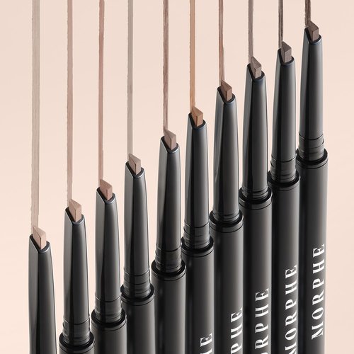 Morphe Definer Dual-Ended Brow Pencil & Spoolie - Eyebrow Pencil with Precision Slanted Tip for Shaping, Defining & Filling - Smooth, No-Tug Formula - Latte (0.003 oz)