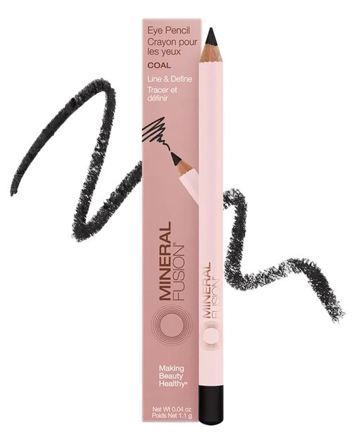 Mineral Fusion Eye Pencil - Black Coal Eyeliner with Chamomile & Vitamin E | Smooth, Long-Lasting, Hypoallergenic