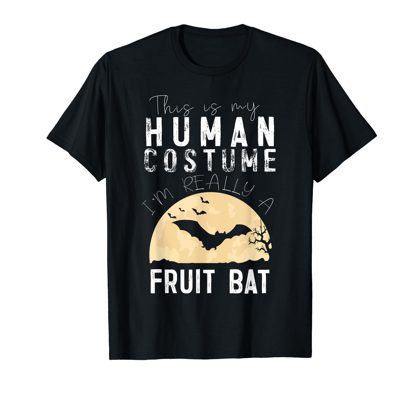 Halloween Human Costume Fruit Bat Creepy Horror T-Shirt