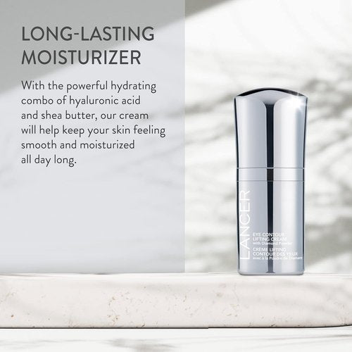 Lancer Skincare Eye-Contour Lifting Cream - Anti-Aging Formula with Diamond Powder & Hyaluronic Acid | 0.5 Ounces