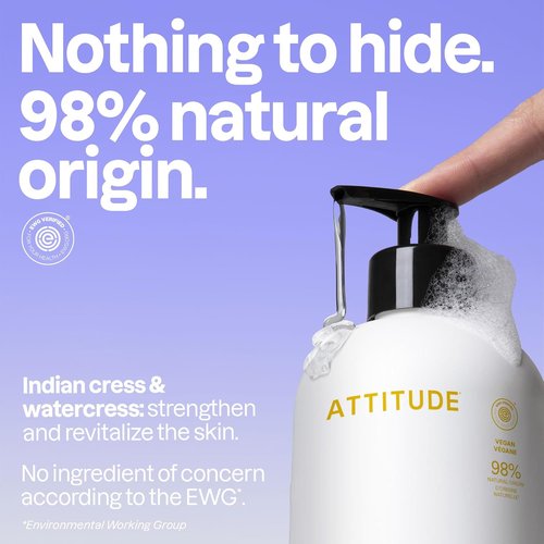 ATTITUDE Liquid Hand Soap - EWG Verified, Plant-Based & Vegan - Earl Grey & Fresh Cucumber, 16 Fl Oz (Pack of 6)