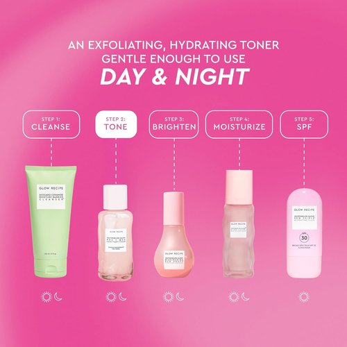 Glow Recipe PHA + BHA Face Toner - Exfoliating Toner for Pores with Watermelon & Cactus Water (40ml)