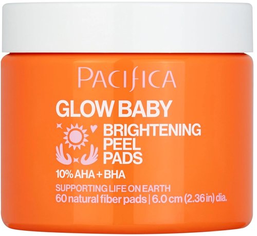 Pacifica Brightening Peel Pads - Glow-Enhancing Exfoliation | 60 Count for Radiant Skin
