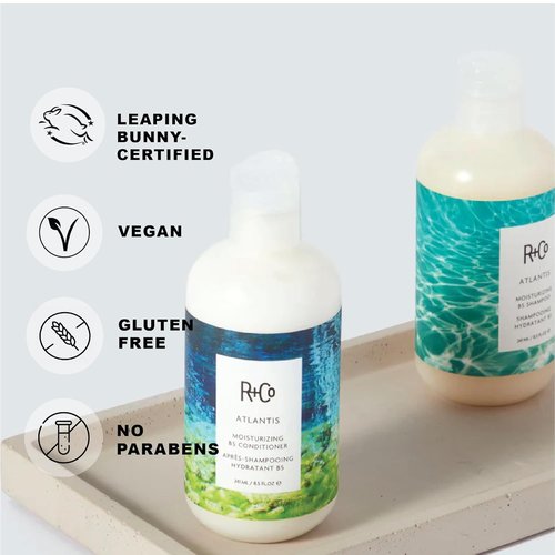 R+Co Atlantis B5 Shampoo + Conditioner Travel Set | Deep Hydration & Repair for Dry Hair | Vegan + Cruelty Free | 2oz (Pack of 2)