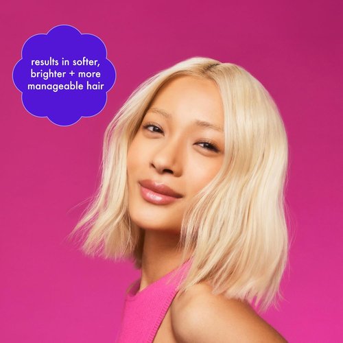 Amika Bust Your Brass Cool Blonde Shampoo - Strengthens & Repairs Hair | 10 Fl Oz