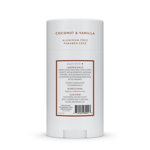 Native Deodorant Contains Naturally Derived Ingredients, 72 Hour Odor Control, Deodorant for Women and Men, Aluminum Free, Coconut & Vanilla 2.65oz