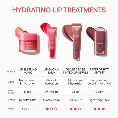 LANEIGE Lip Sleeping Mask, Berry: Nourishing Overnight Lip Treatment with Vitamin C, Shea & Murumuru Butter for Hydrating Dry, Flaky Lips