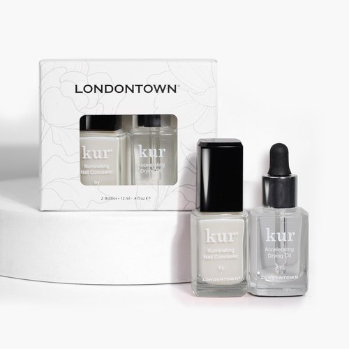 LONDONTOWN Nail Concealer & Accelerating Drying Oil Set - Perfect In A Pinch, 0.40 Fl Oz