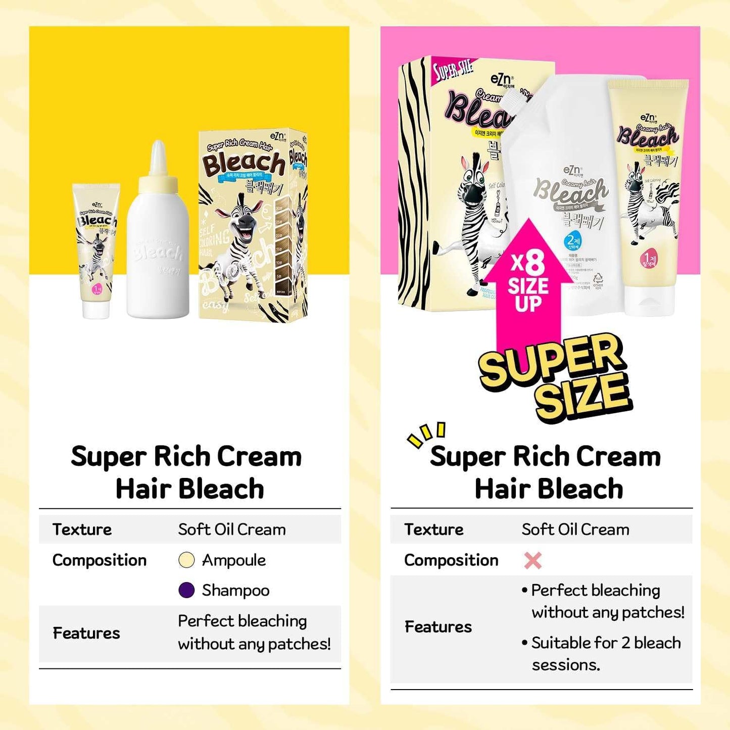 Skiennix Super Rich Cream Hair Bleach - Permanent High-Lifting Color with Marula Seed Oil | 4.8oz