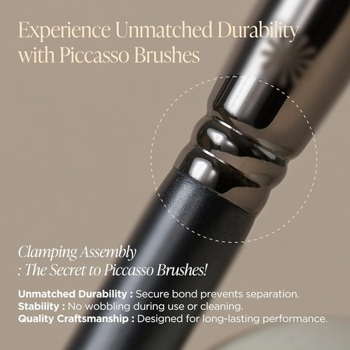 Piccasso 722 Angled Eyeliner Brush - Precision Flat Brush for Liquid, Gel & Powder Eyeliner