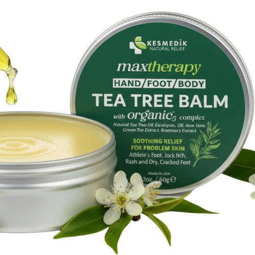 KESMEDIK Tea Tree Oil Balm - Soothes Itching & Rashes | Natural Antifungal Defense for All Ages
