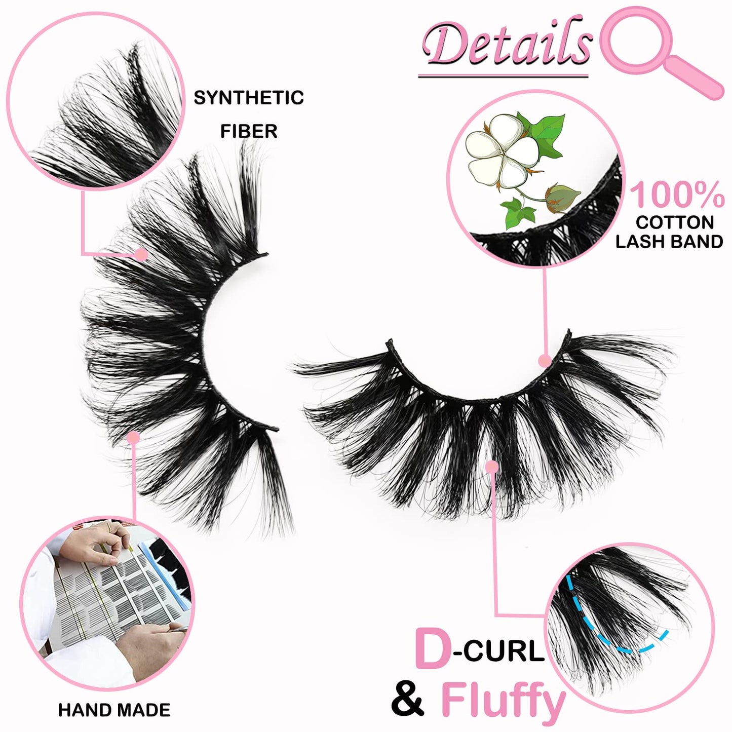 Lashes 25mm Fluffy Mink False Eyelashes Long 20 Pairs Dramatic Thick 3D 5D Faux Mink Lashes 25 mm Fake Eyelashes Pack (VG38), by Kmilro