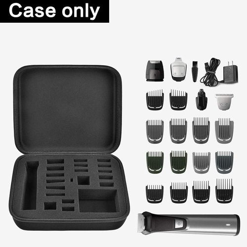 Philips Norelco Multigroom Series 7000 & 5000 Storage Case - Black Holder for Trimmer Attachments